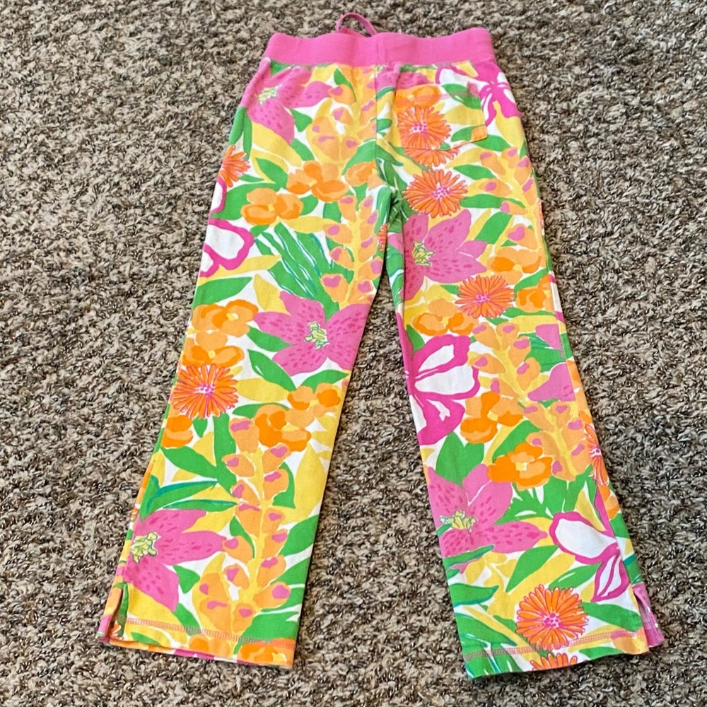 Lilly Pulitzer Drawstring Stretch Jordan Pants White the Jungle 6 - Picture 2 of 5
